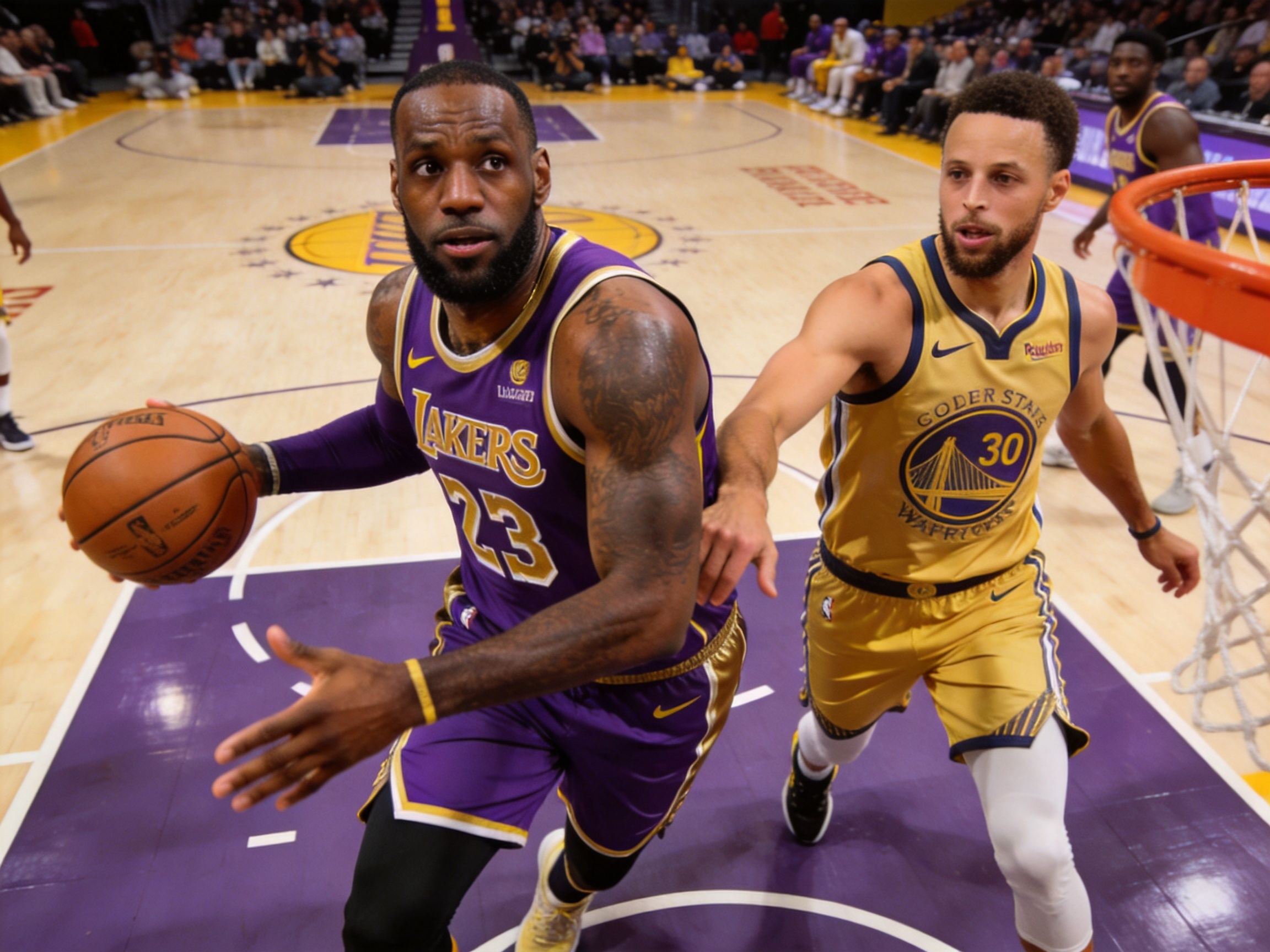 NBA战报湖人勇士